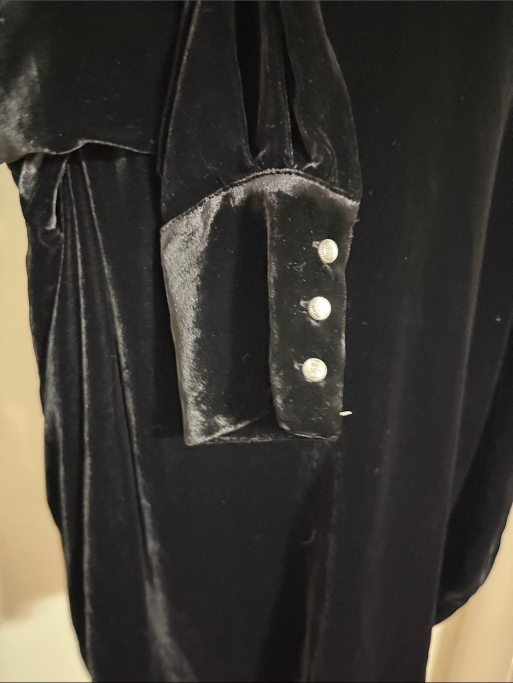 Ralph Lauren Black Velvet Button-Down Shirt Size 20W - Picture 5 of 6